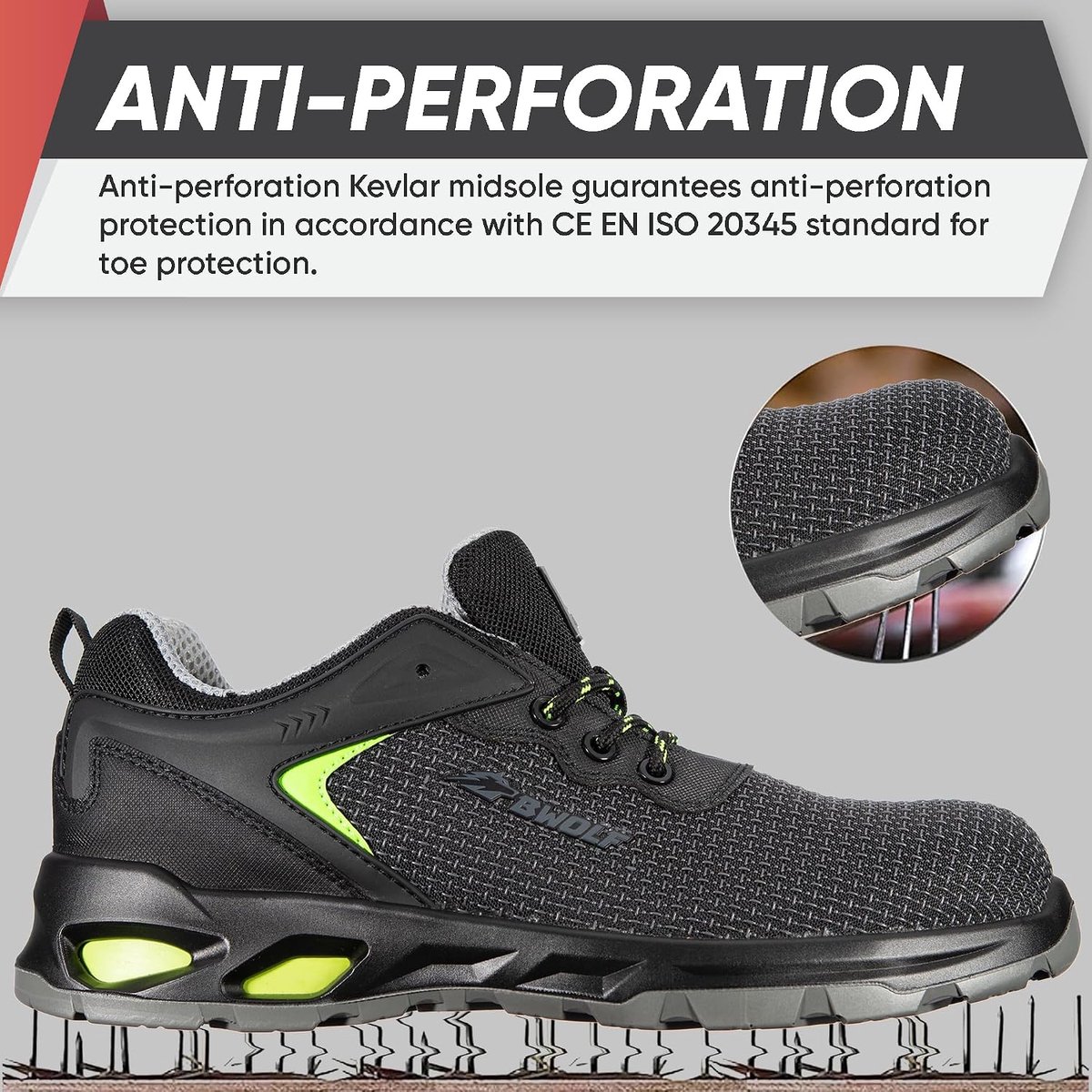 Werkschoenen S3 47 EU - Waterdicht - Antislip 4x4 Grip - Comfortabel voor lange werkdagen - ShopVlot