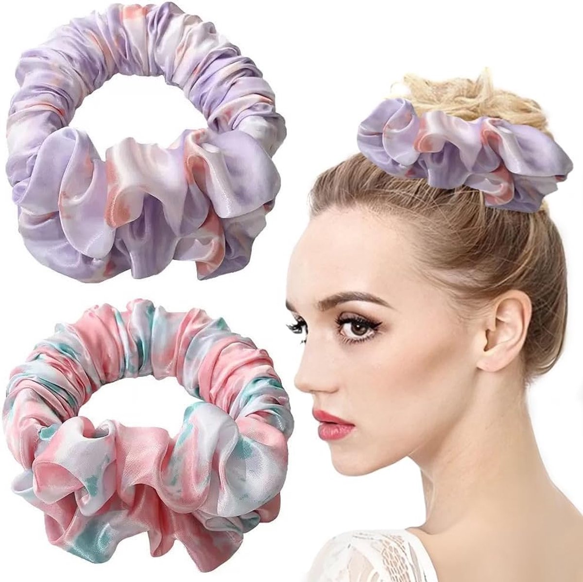 Haarrollers zonder hitte - Zachte ponytail band - Warme krullen voor slapen - ShopVlot