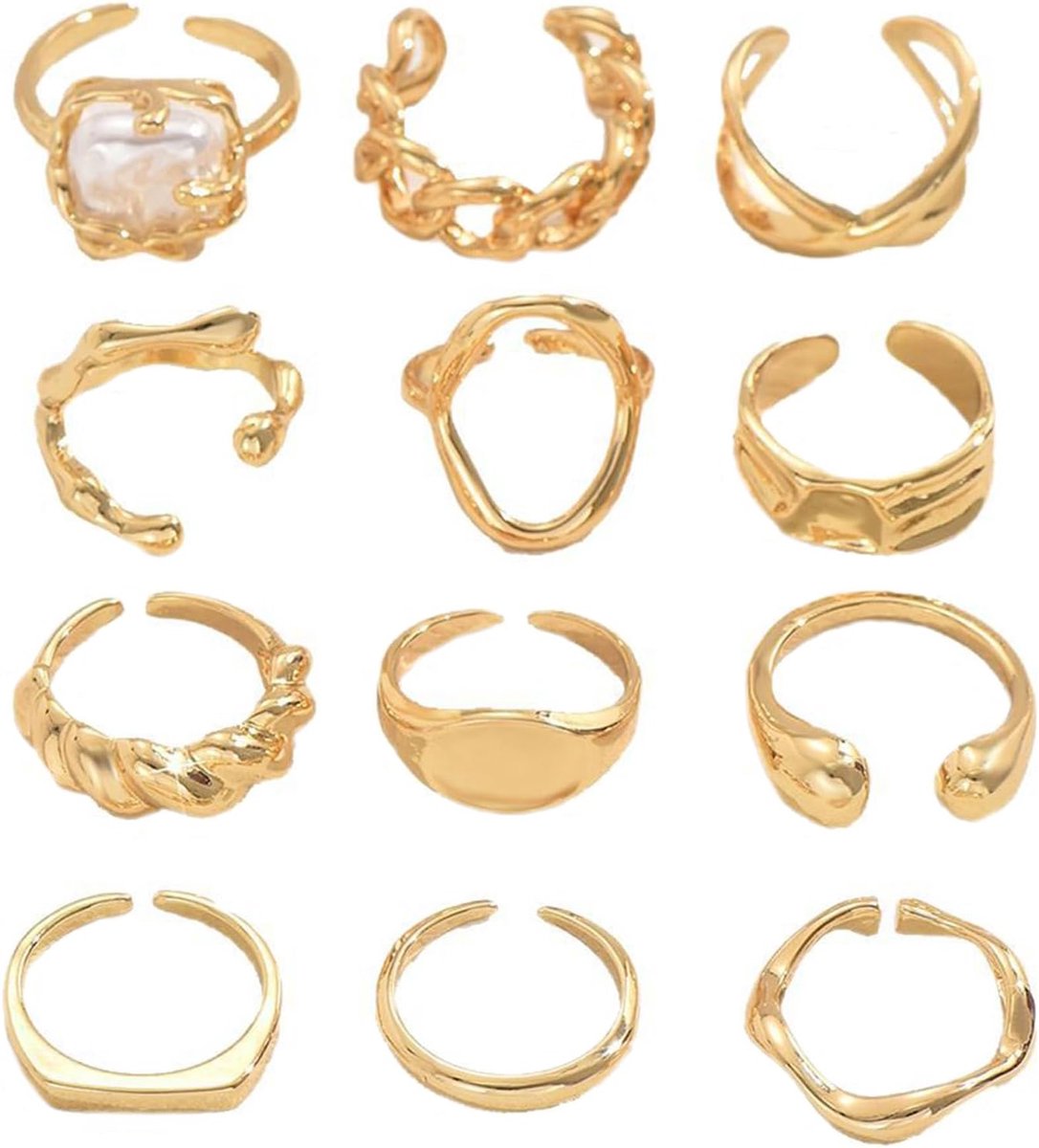 Vrouwenring Chunky Zwart - Legering Zilver - Verstelbaar - Trendy Sieraad voor Meisjes - ShopVlot