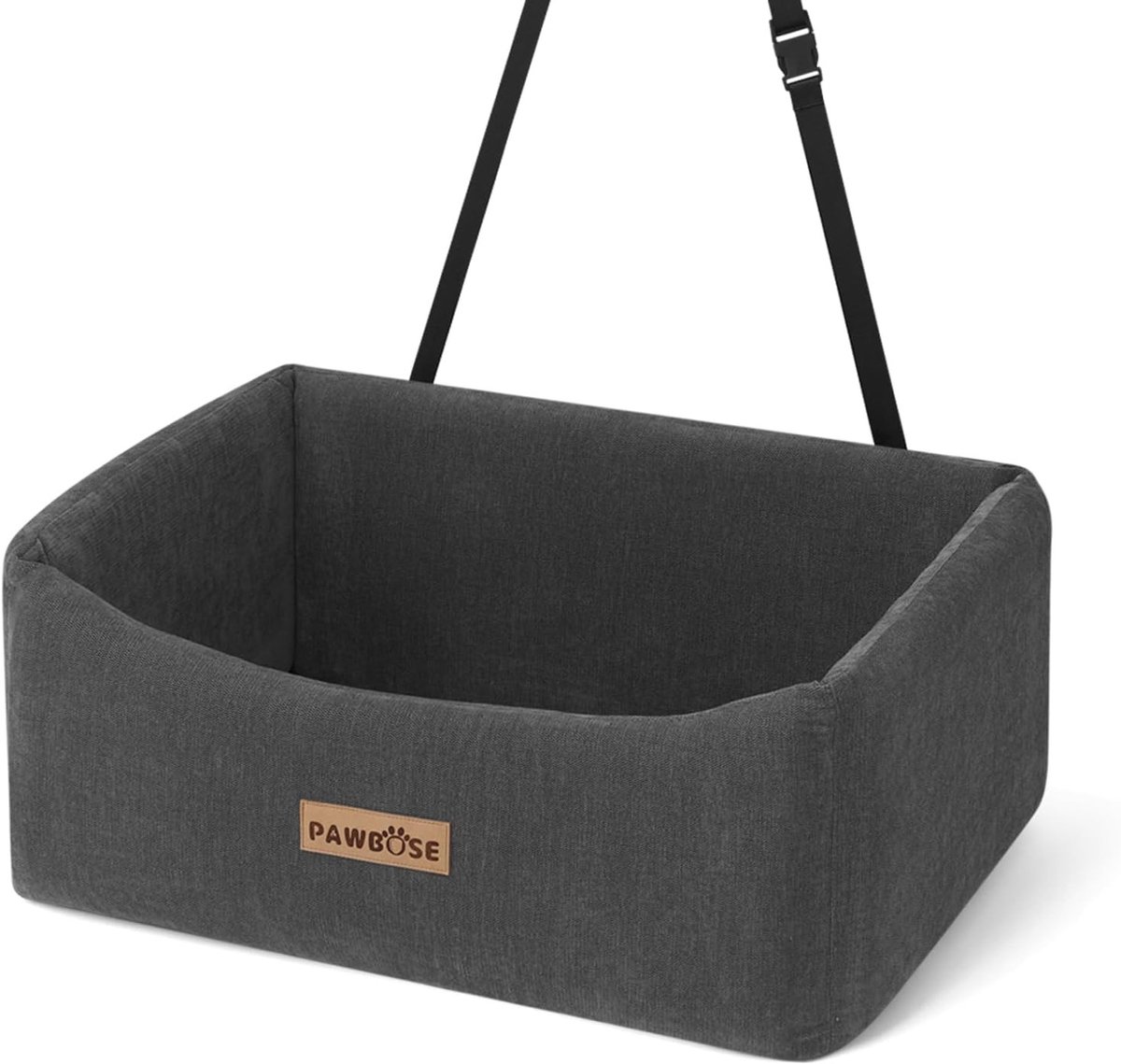 Hondenautostoel - Grijs - 71 x 51 x 27 cm - Wasbare Hondenbooster met Dikke Kussen - Voor Grote Honden tot 25 kg