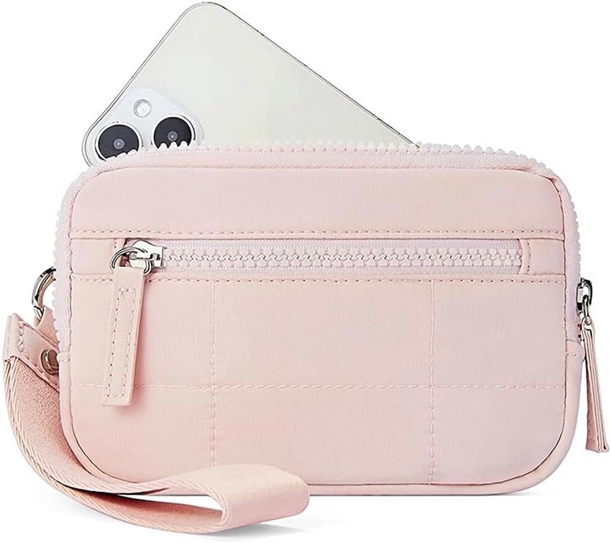 Portemonnee dames heren compact - roze - met ritssluiting - ideaal voor dagelijks gebruik - ShopVlot