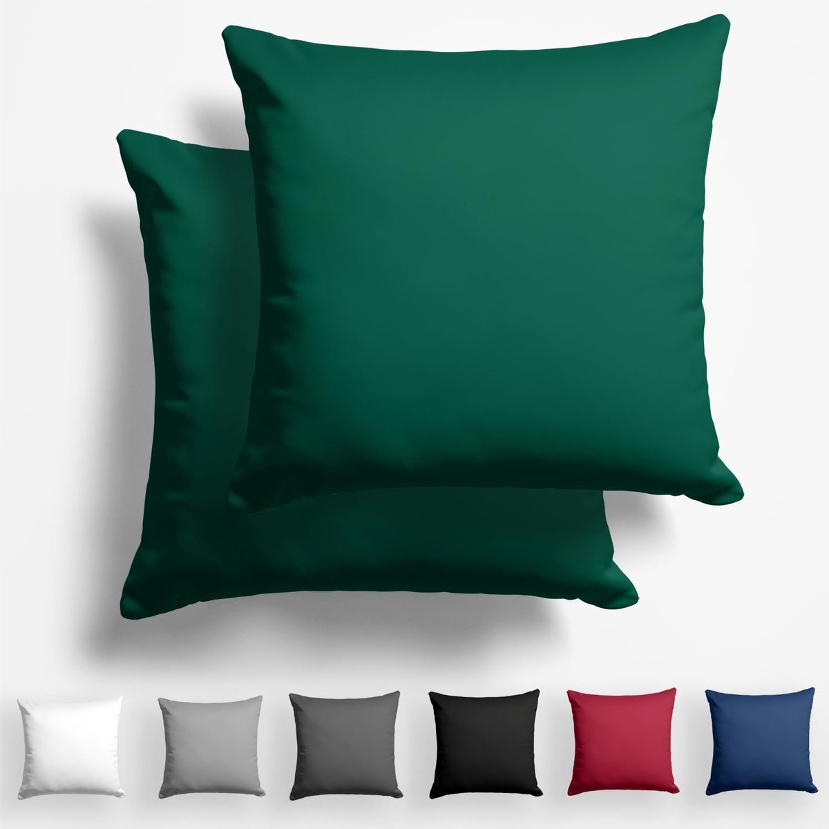 Kussenhoezen 60x60 cm - Mako satin - 100% katoen - Hypoallergene sluiting - ShopVlot