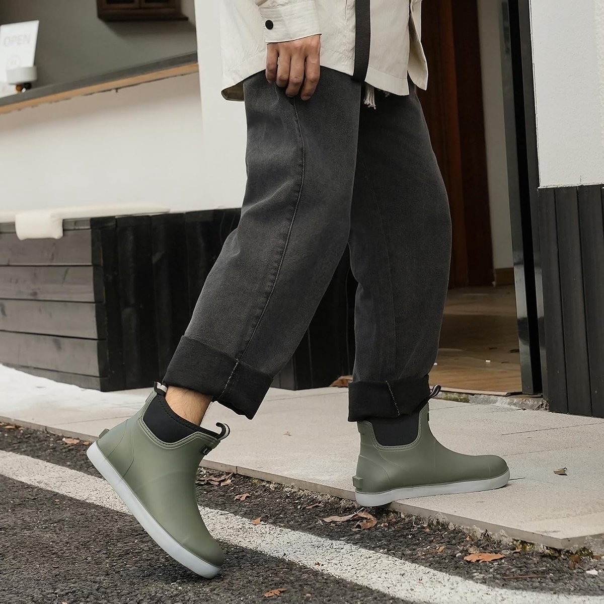 Rubberlaarzen veiligheidsschoenen 41 EU - groen - comfortabel - ideaal voor tuin en vissen - ShopVlot