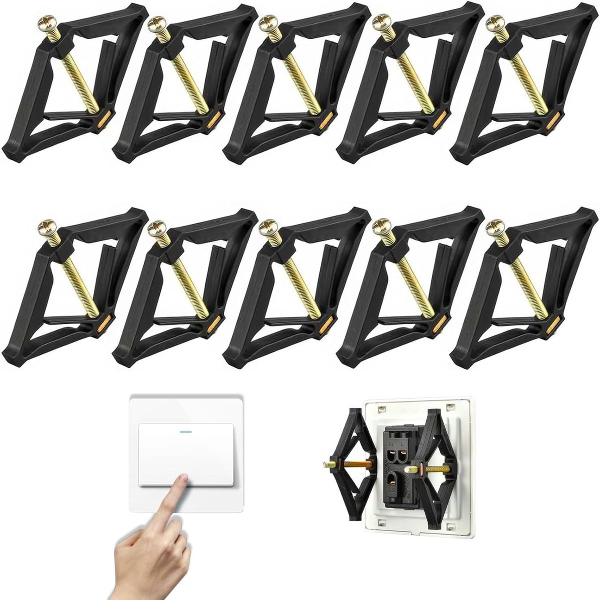 Reparatietool voor controlekast 86 mm - wandmontage - set van 10 - snel en eenvoudig te installeren - ShopVlot