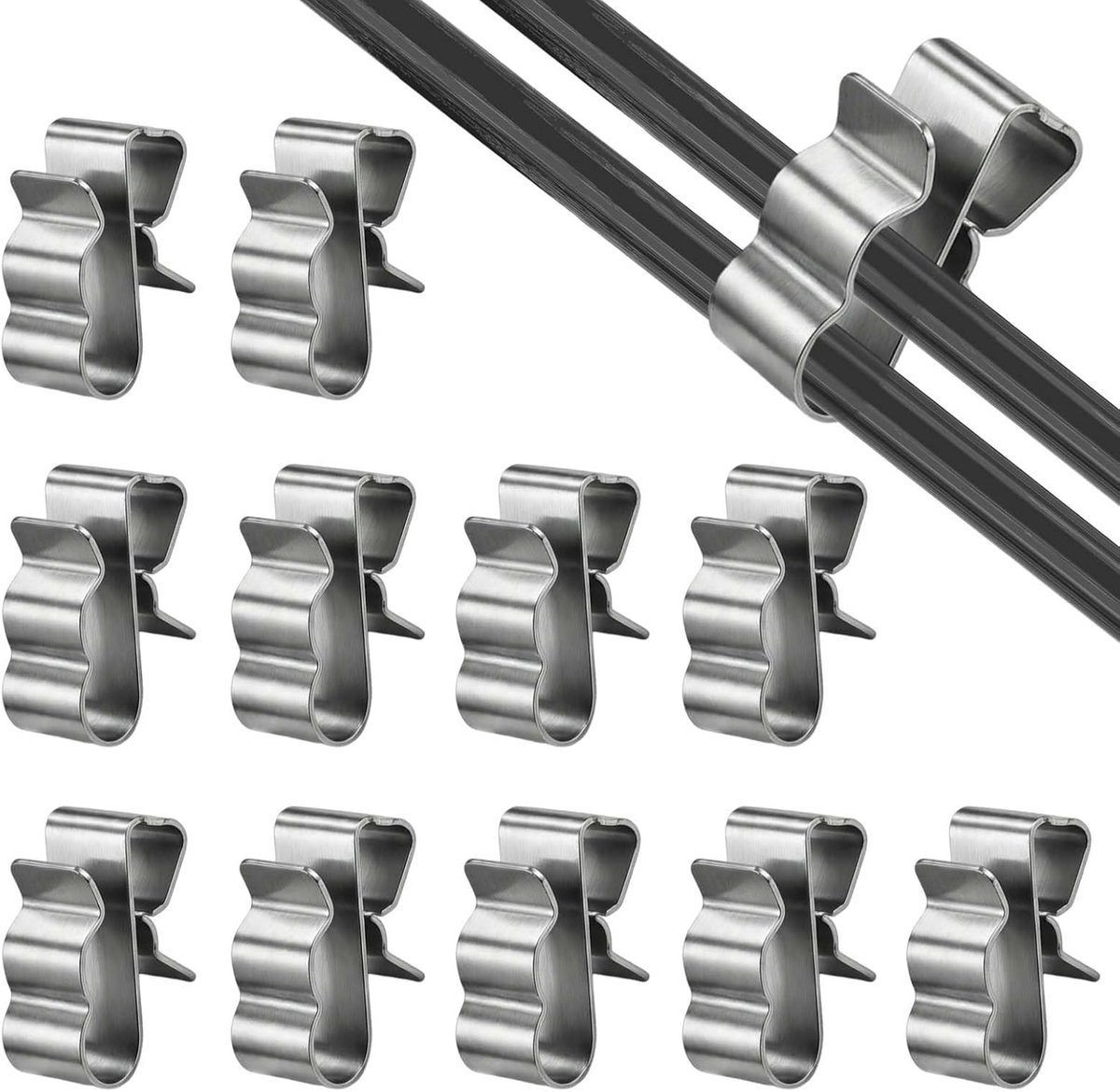 Fotovoltaïsche kabelclips - roestvrij staal - stevige draadklemmen - perfecte fixatie voor zonnepanelen - ShopVlot