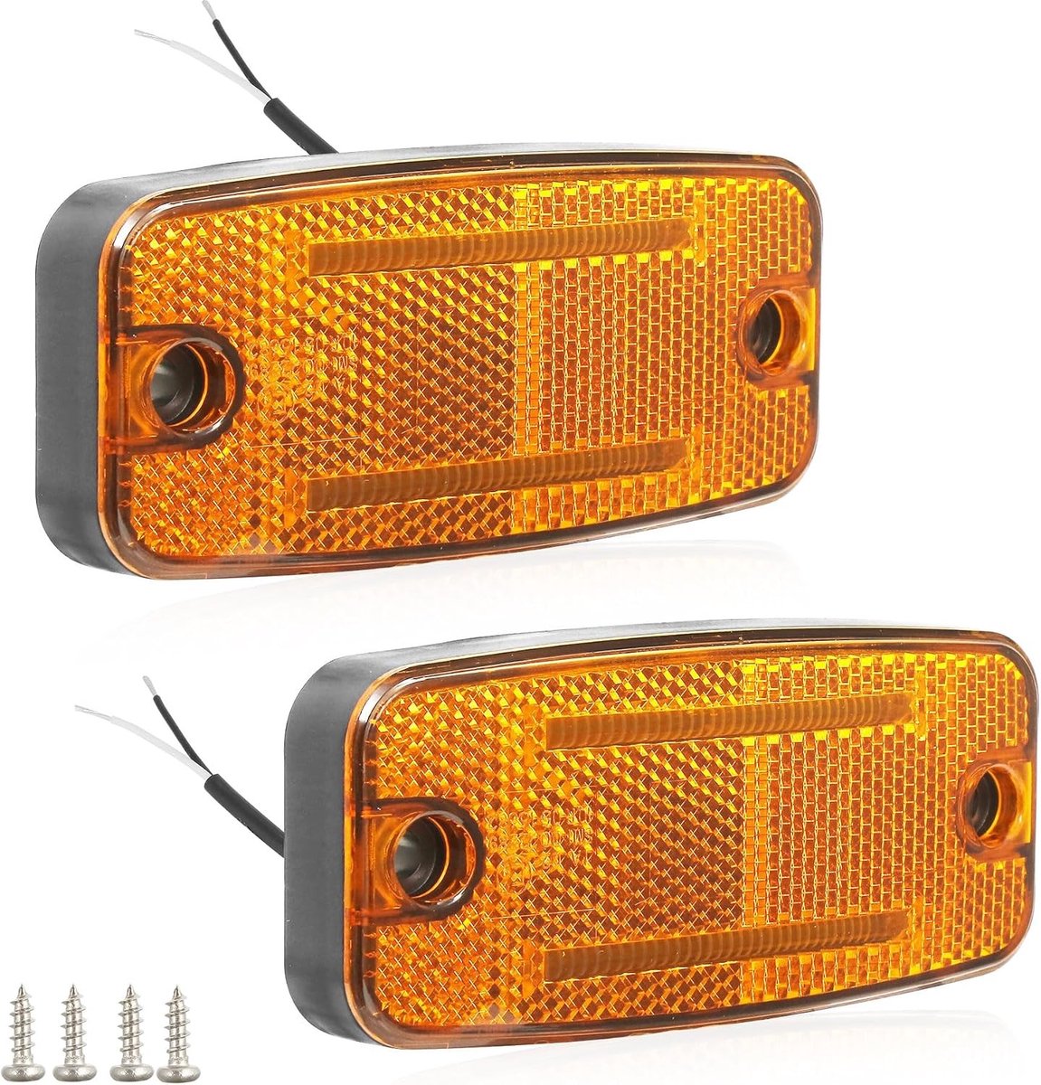 Led Zijmarkeringslichten - Geel - 12-24V - Waterdicht - Voor Camper en Caravan