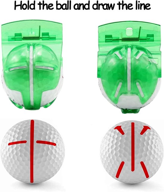 Golf bal lijnhulpmiddelen set - 3 stuks kleurvarianten - inclusief markerpennen - verbeter je schotnauwkeurigheid - ShopVlot van GOLF — afbeelding 3