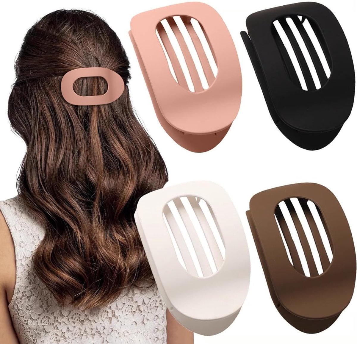 Haarspelden dames 4 stuks - elegante ovale vorm - Franse stijl - antislip voor dagelijks gebruik - ShopVlot