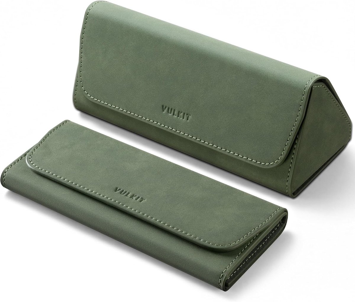 Bril Etui - Vouwbaar Hard Shell - Leer - Geschikt voor Zonnebrillen en Leesbrillen - ShopVlot