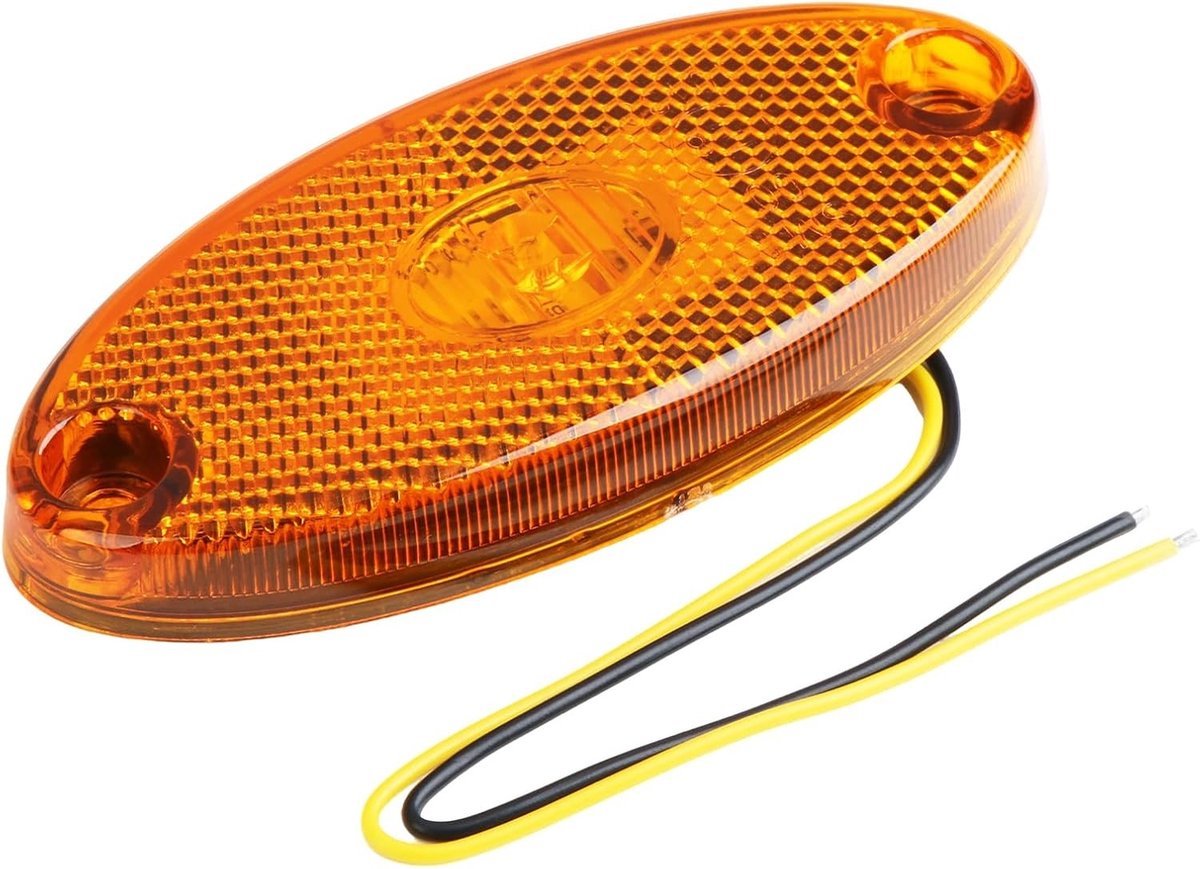 Led-zijmarkeringslicht - Geel - 12 V - Voor aanhangwagens en voertuigen - Voor Veiligheid en Zichtbaarheid