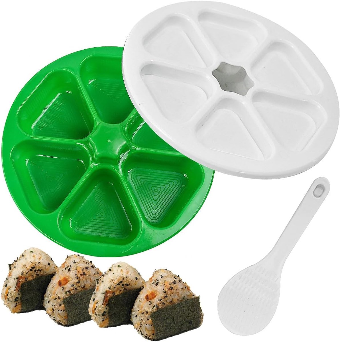 Onigiri maker 6-in-1 - Triangulaire vorm - Reusable onigiri mold - Snel en eenvoudig rijstballen maken - ShopVlot