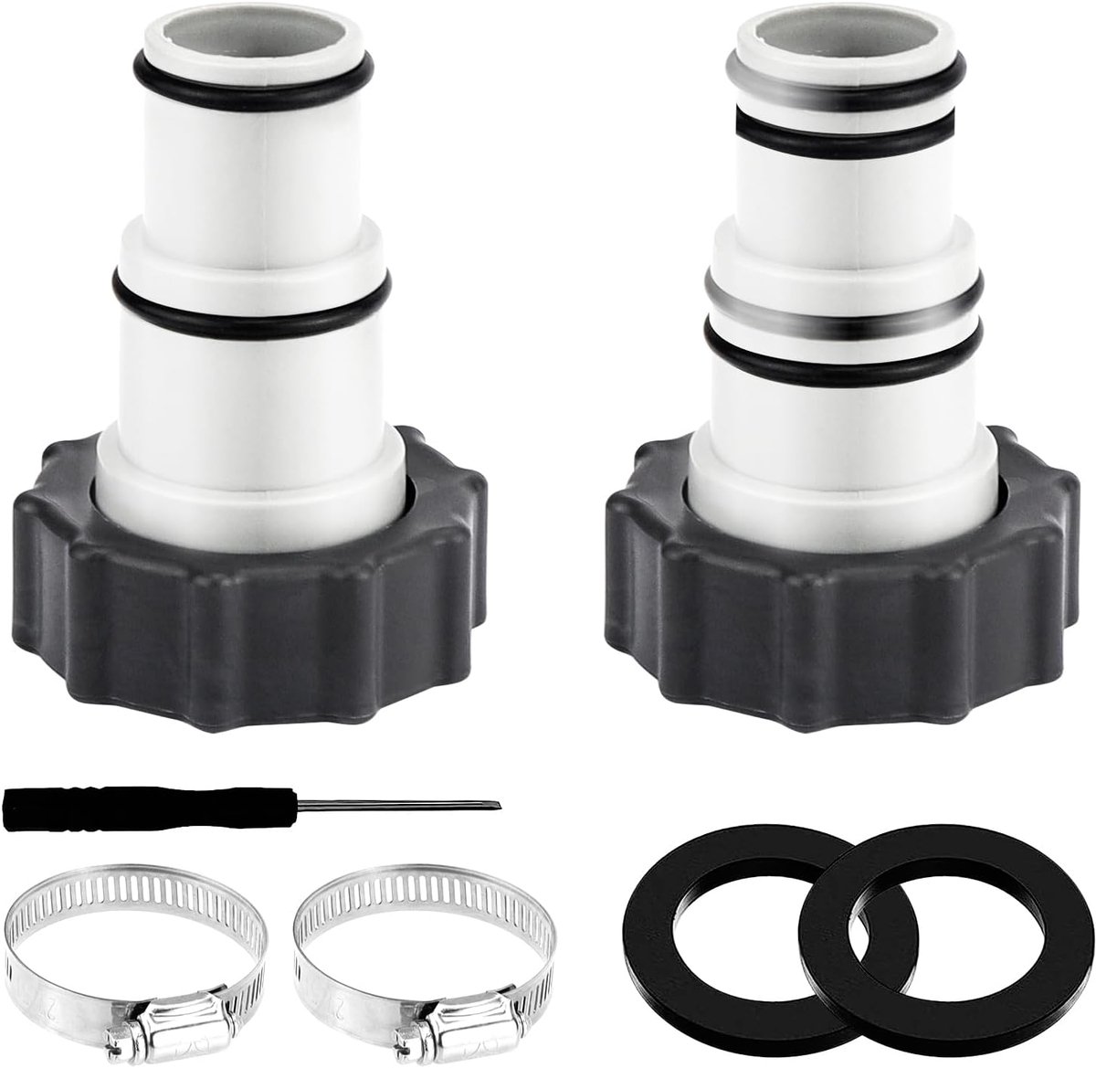 Zwembadslangadapter 32 mm naar 38 mm - Kunststof - Corrosiebestendig - Voor perfecte aansluiting zwembad - ShopVlot