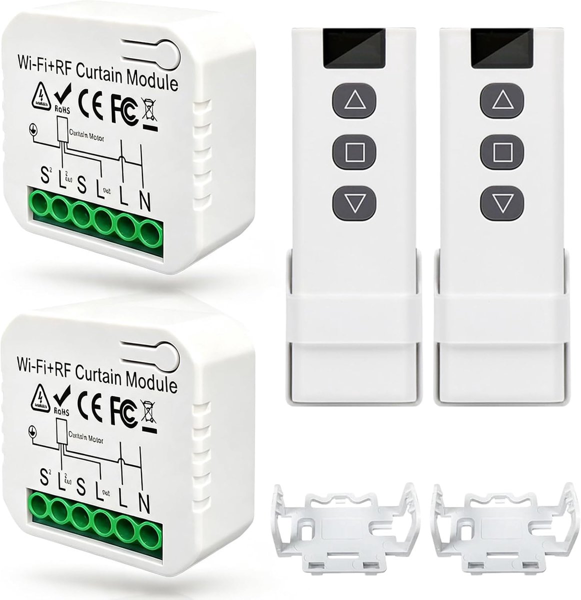 Draadloze rolluikmodule set - afstandsbediening en ontvangermodule - voor elektrische rolluiken - ShopVlot