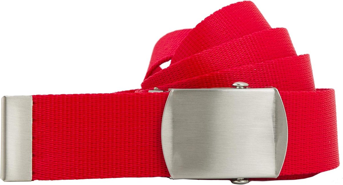 Shenky - Military Belt - Outdoor - 4 cm Wide and 80 to 130 cm Long, Red - ShopVlot
