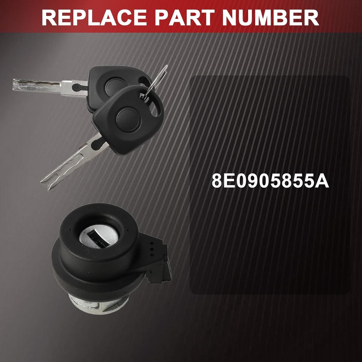 Cilinder contactslot ontstekingsschakelaar bougiestarter slot met sleutel 8E0905855A - ShopVlot