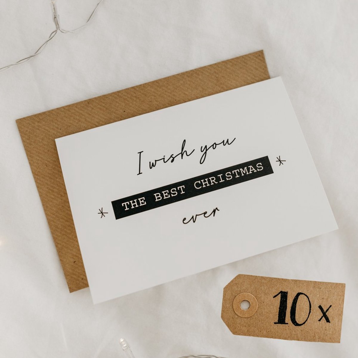 10x hippe kerstkaarten (A6 formaat) - kerst kaarten om te versturen - kaartenset - kaartjes blanco - kaartjes met tekst - luxe kerstkaarten - feestdagenkaarten - kerstkaart - wenskaarten