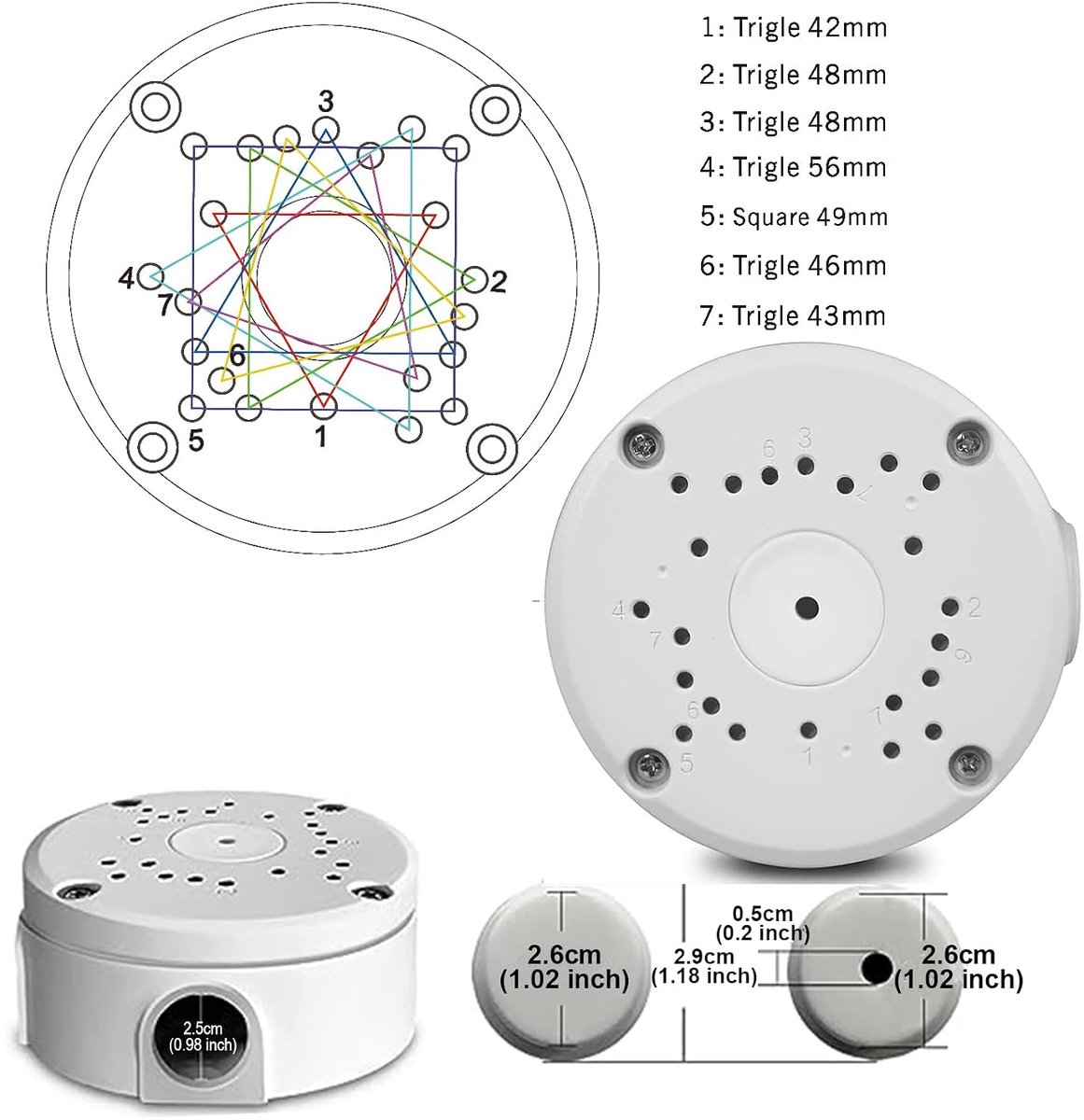 WiTi Junction Box, Deep Pedestal for Surveillance Cameras, Cable Management Box for CCTV IP Cameras, Dome and Ball - ShopVlot