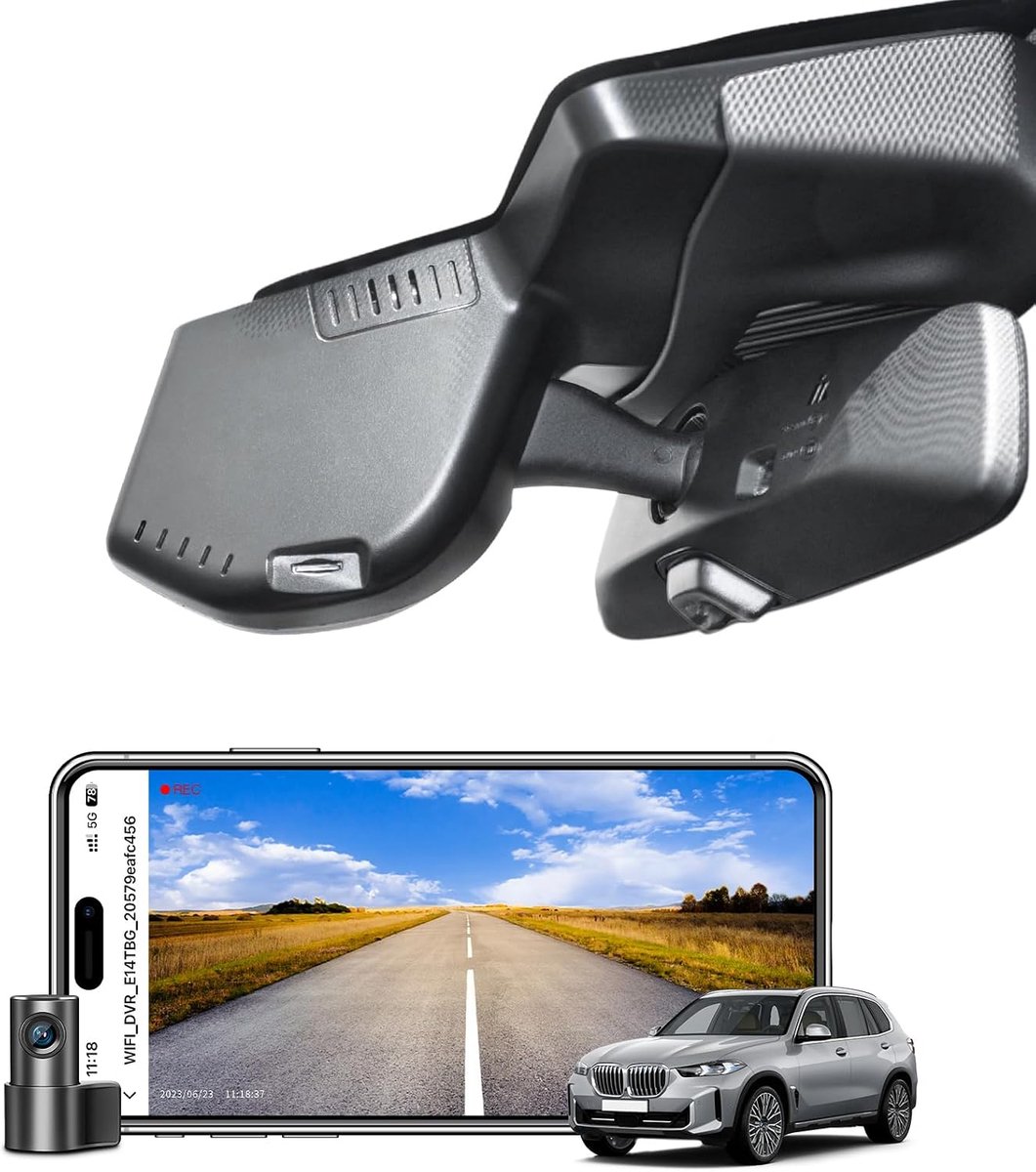 Mangoal 4K Dash Cam Custom Fit for BMW X5 (Gen4 Model C Front 4k & Rear 1080p) - ShopVlot