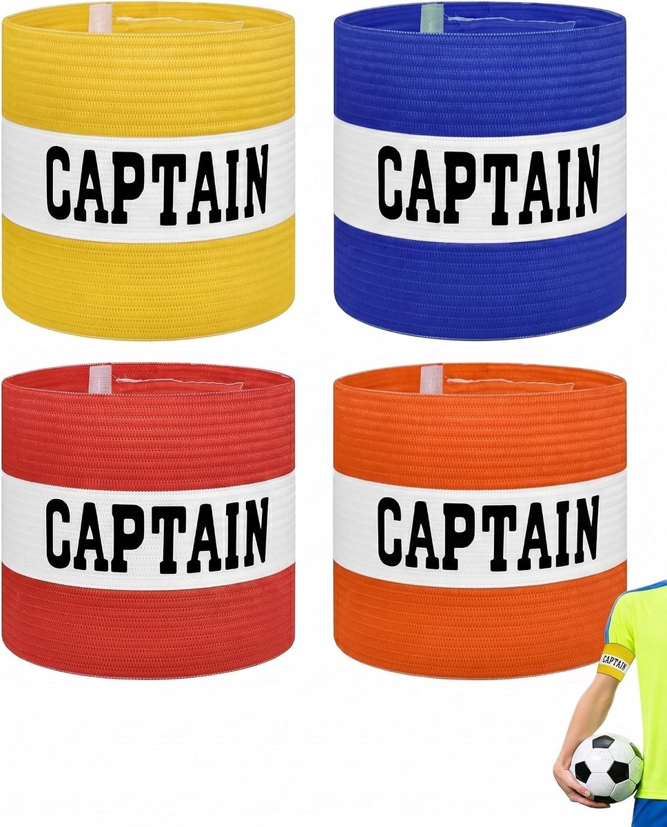 Verstelbare elastische kapiteinsarmband voor voetbal, geschikt voor kinderen, volwassenen en junioren, voor vele - ShopVlot