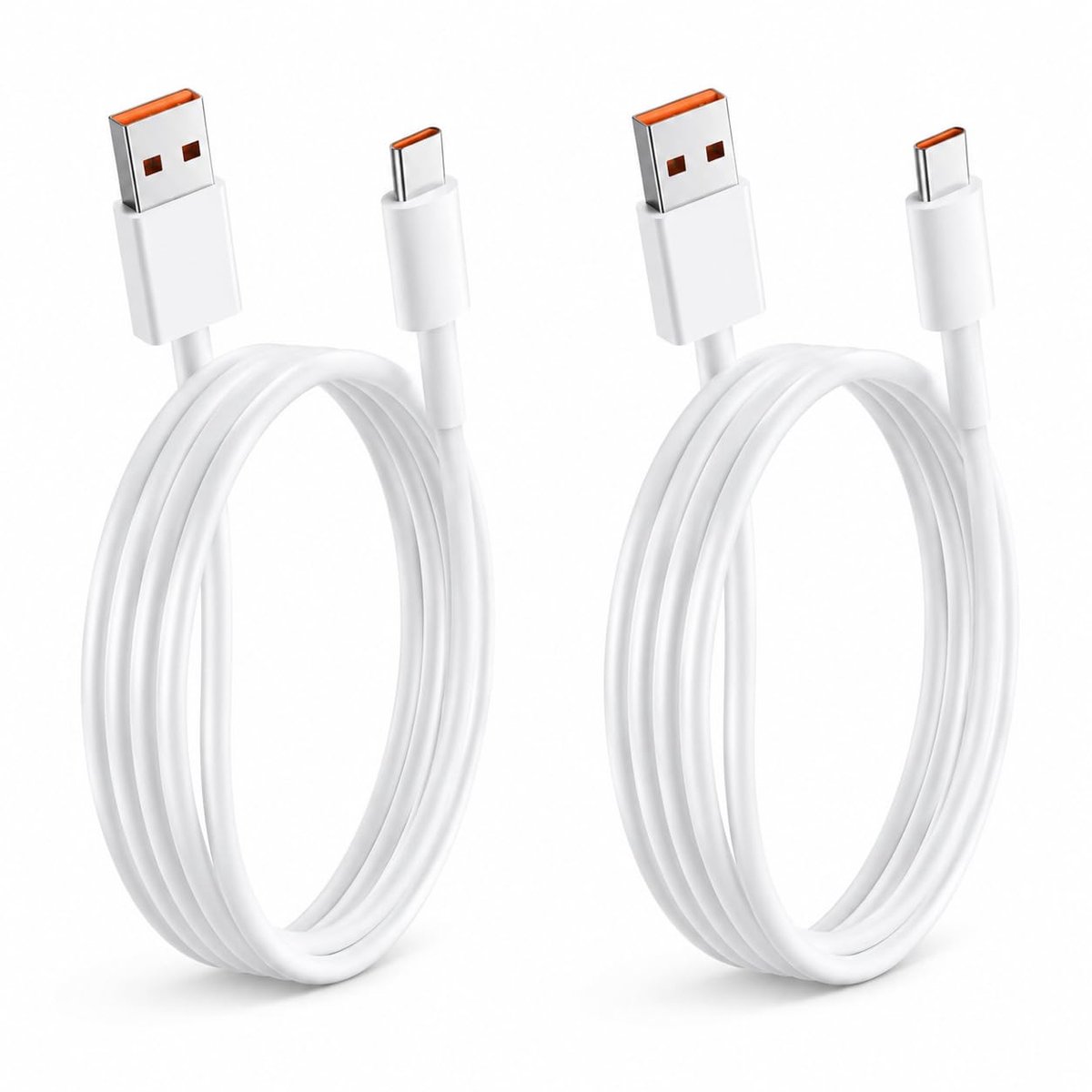 2 stuks 120 W USB-C-kabel, 1,5 m, snel opladen, compatibel met 33 W/67 W Hypercharge voor Xiaomi Redmi Note - ShopVlot