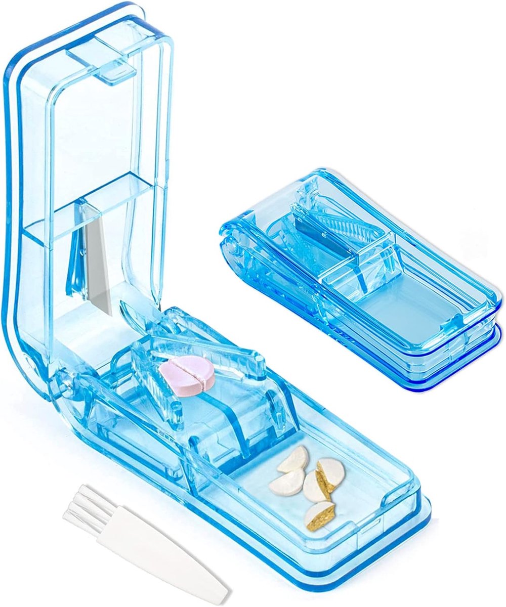 Pill and tablet cutter for small or large pills, pill splitter with knife for pills and tablets that can be cut in - ShopVlot