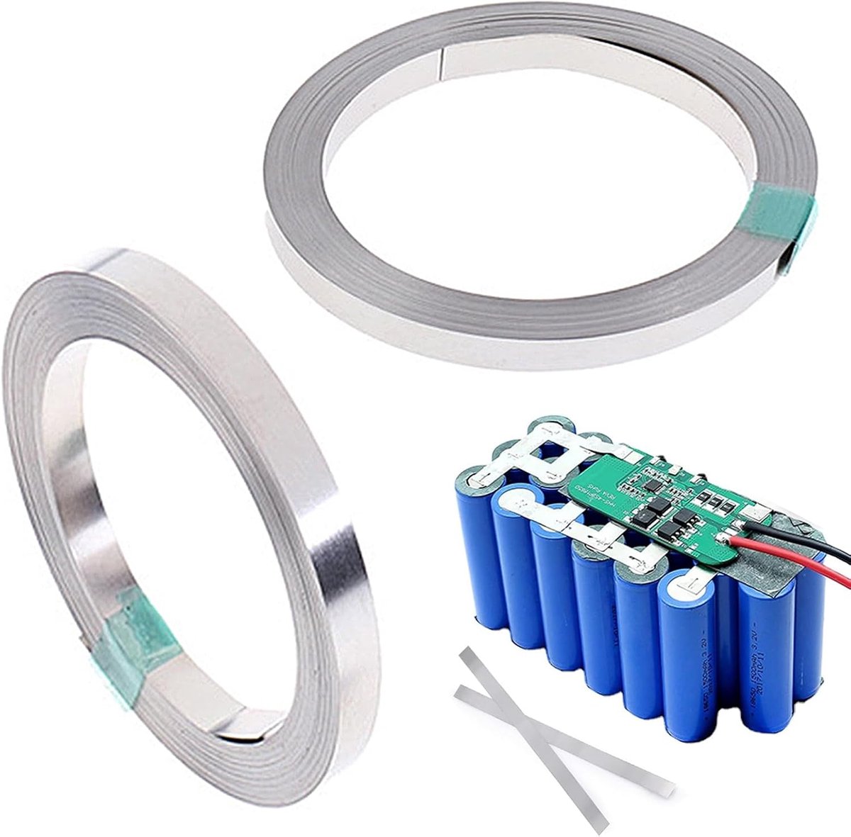 Nickel tape 0.15 x 8mm - 20m pure nikkel platen - hoge geleiding - ideaal voor spotlassen - ShopVlot