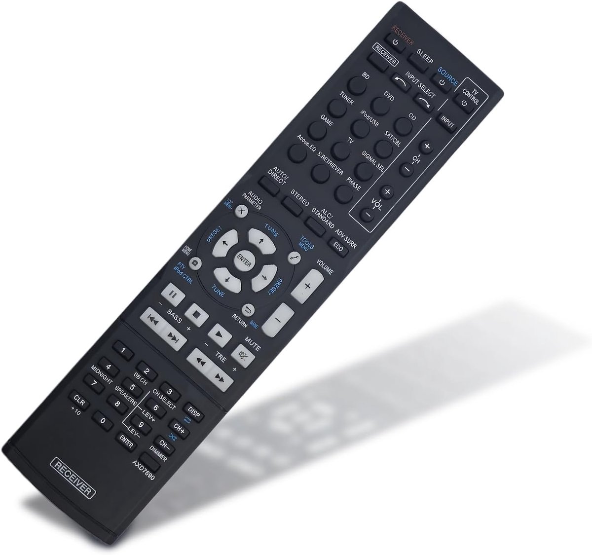 Vervangende universele TV afstandsbediening - AXD7690 model - Geschikt voor Pioneer AV-receiver - Eenvoudige controle - ShopVlot