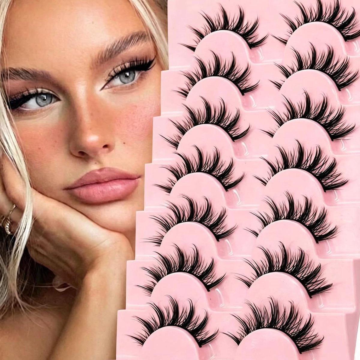 Manga-wimpers 10 paar - 12 mm - Wispy Spiky 3D-valse wimpers - Natuurlijke uitstraling voor dagelijks gebruik - ShopVlot