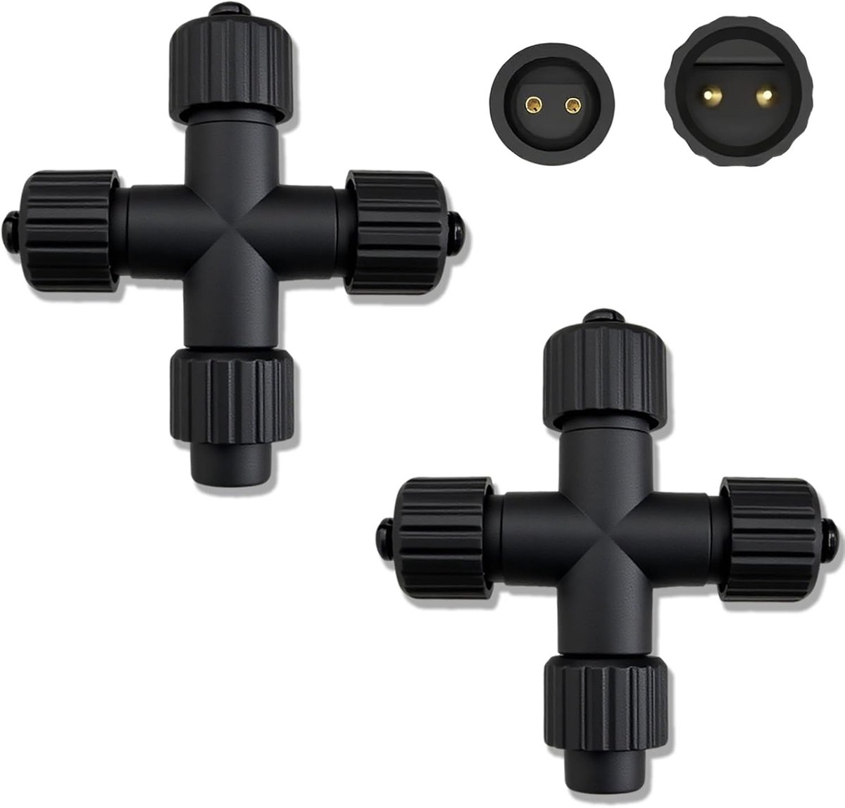 Splitter connector voor kerstverlichting - 2 pin - 3-weg waterdicht - vermindert kabelrommel - ShopVlot