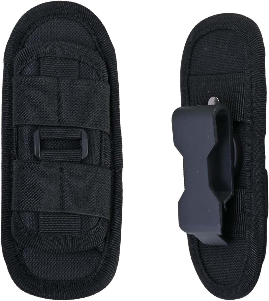 Zaklamphouder 360 graden - nylon - met clip en karabijnhaak - ideaal voor jacht en outdoor-activiteiten - ShopVlot