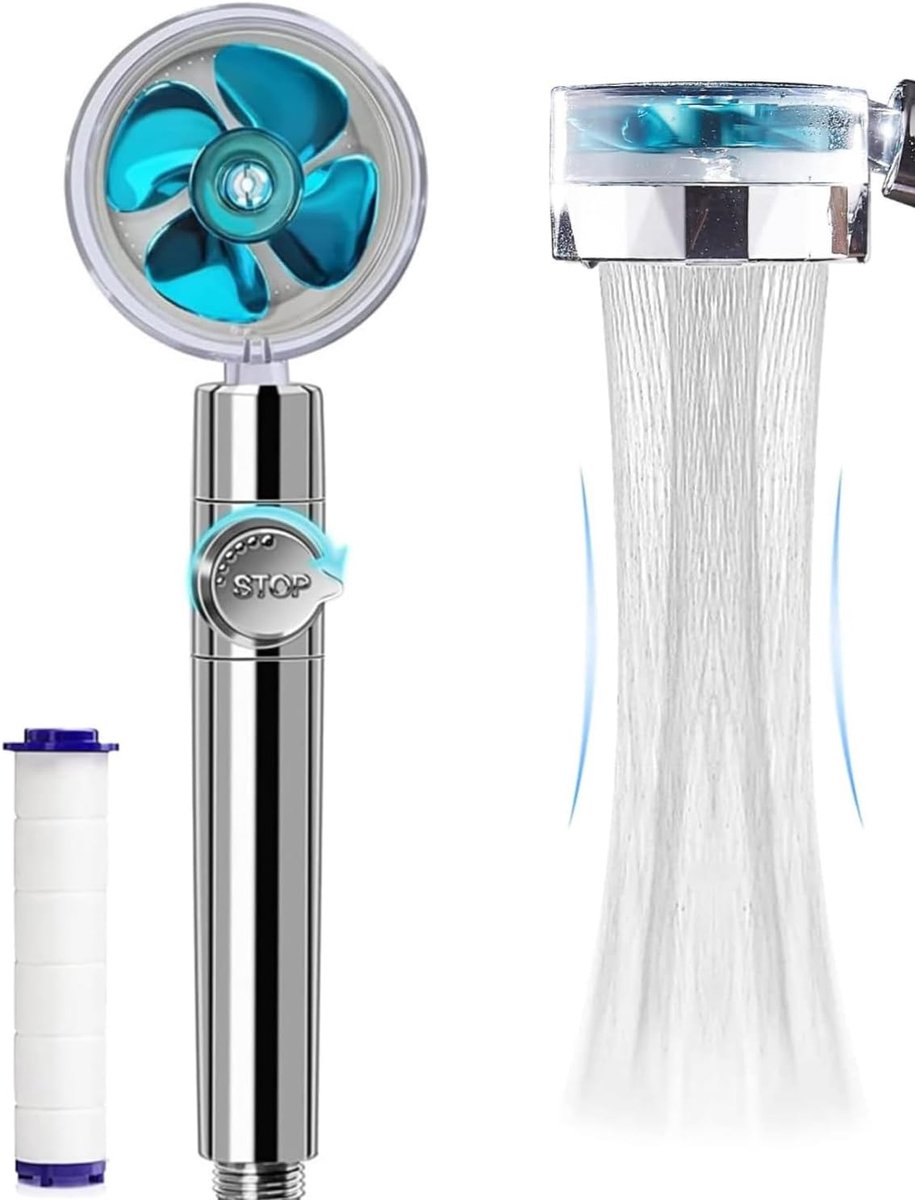 Hogedruk douchekop - 360 graden draaibaar - geïntegreerd filtersysteem - voor een luxe douche-ervaring - ShopVlot
