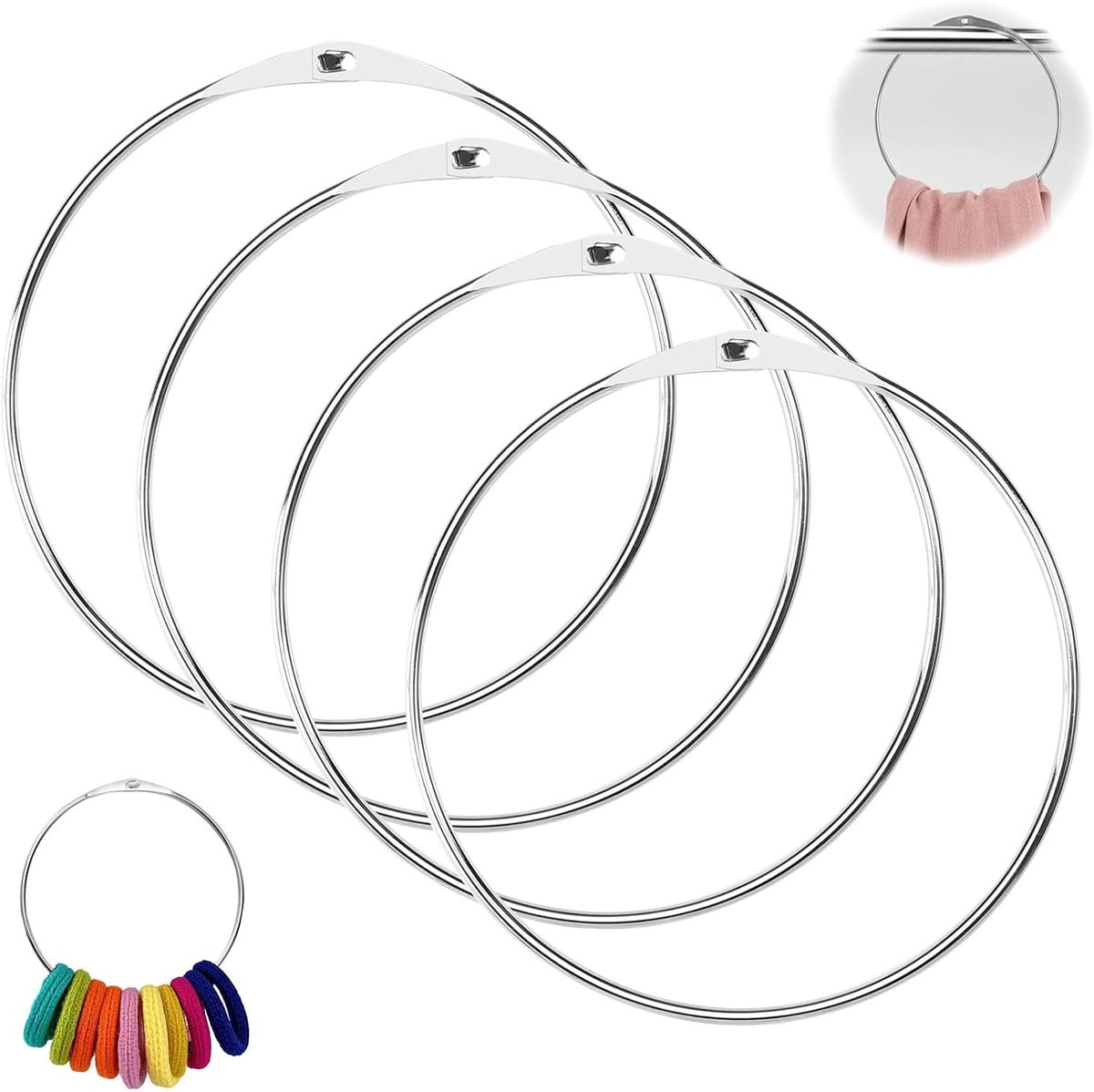Sleutelring 150 mm - Grote metalen ring met snelsluiting - Duurzaam en roestbestendig - ShopVlot