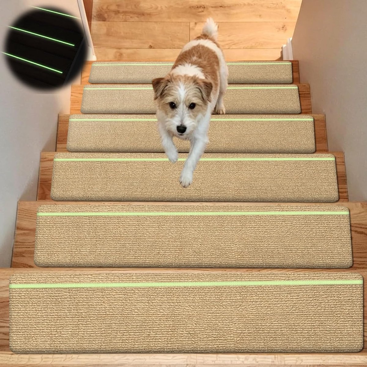 Trapmatten 15 stuks 76 x 20 cm - Glow in Dark strepen - zelfklevend - antislip voor veiligheid - ShopVlot