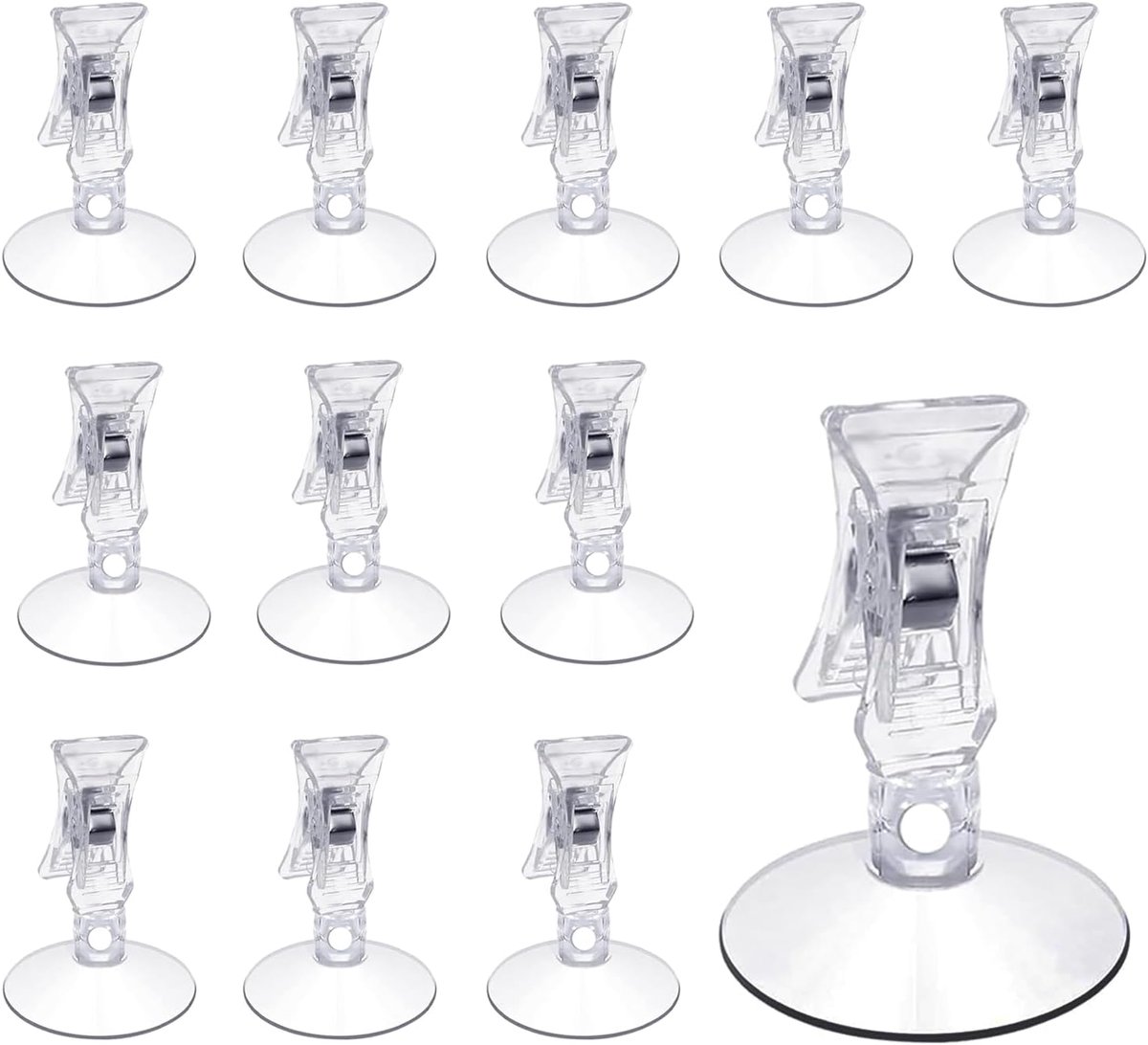 Suction Cup Clips 12 Stuks - Sterke Zuignappen - Multifunctionele Wandbevestiging - Ideaal voor Verlichting - ShopVlot