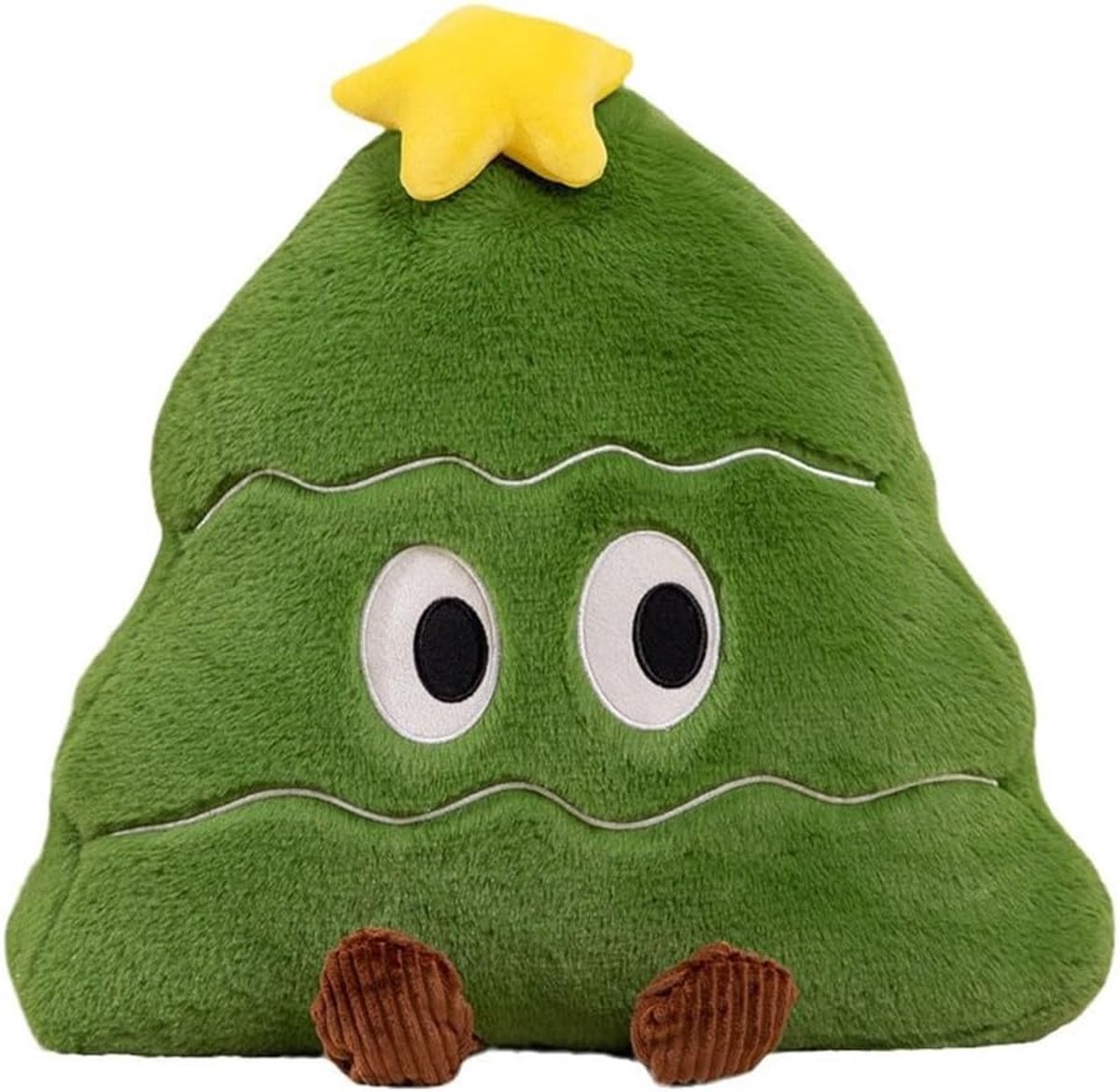 Decoratieve kerstkussen - kerstboomvorm - groene kleur - sfeervolle toevoeging voor je interieur - ShopVlot