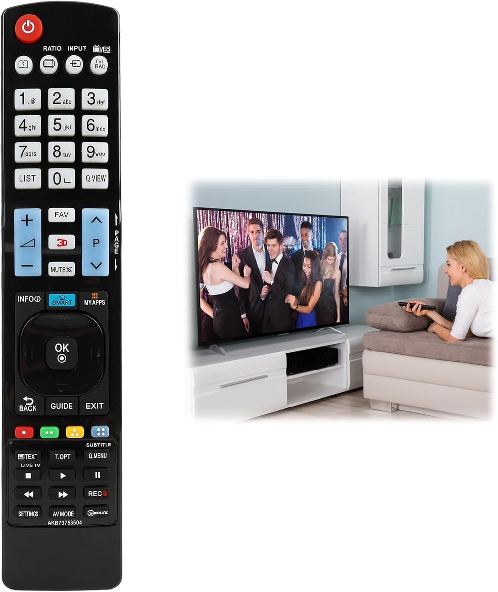 Afstandsbediening vervanging - compatibel met 60LA620S en 32LM620T - eenvoudig te gebruiken zonder programmeren - ShopVlot