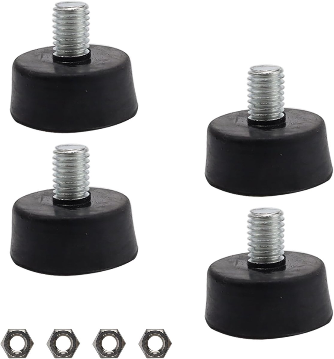 Rubberen meubelpoot met schroefdraad M10 x 35mm - hoogwaardig rubber - antislip ontwerp - geschikt voor meubels - ShopVlot