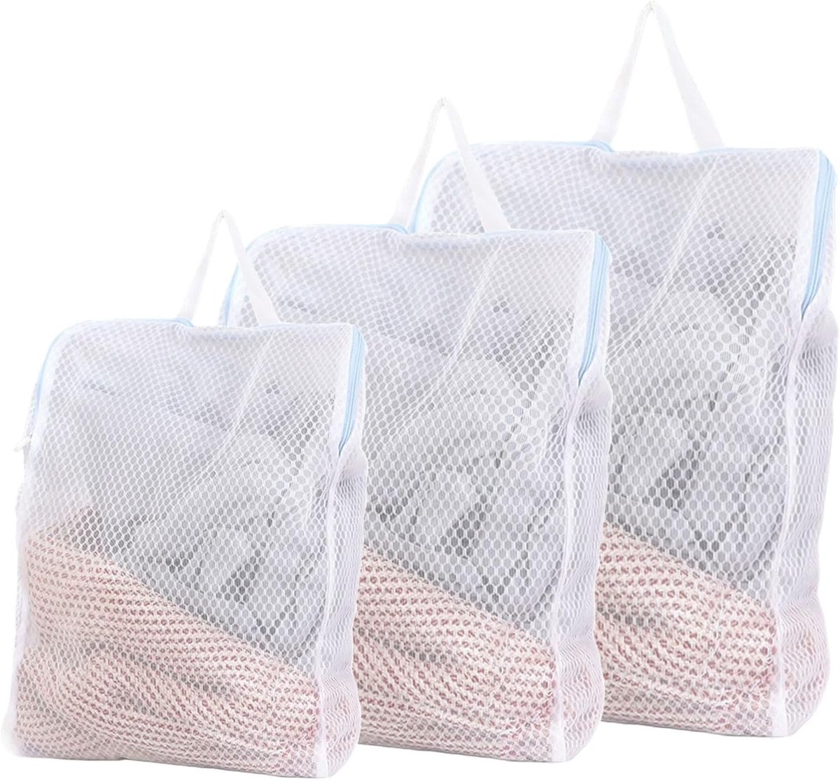 3 Pcs Laundry Bag Washing Machine Wash Bag with Handles, Laundry Net, Laundry Bags, Reusable Laundry Bags for - ShopVlot