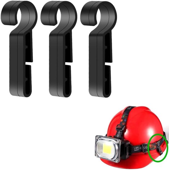 Helmet Hooks, Headlight Clips, 30 Pieces Non-Slip Helmet Clips, Headlight Hooks, Hardhad Hooks, for All Types of - ShopVlot — afbeelding 3