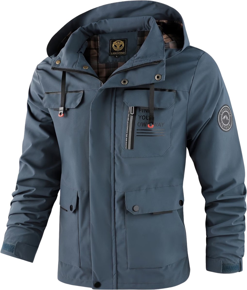 Currero Zomerjas Heren Tussenjas Zomerjack Volwassenen Windjack Windbreaker Outdoor Mist -1 Blauw