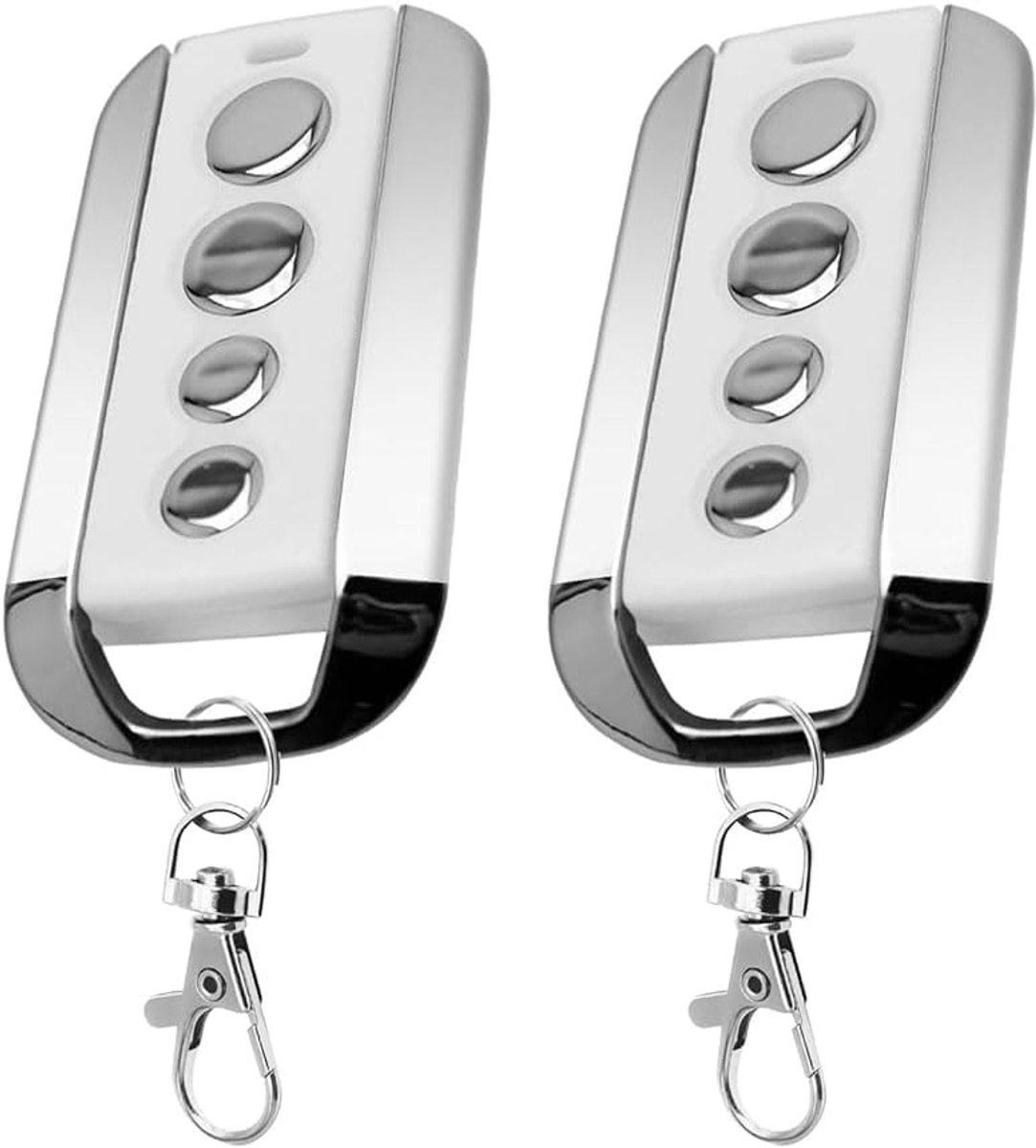 Compatibel met AAM0121, 433,92 MHz, 4-kanaals poortafstandsbediening, afstandsbediening voor garagedeur (2 stuks) - ShopVlot