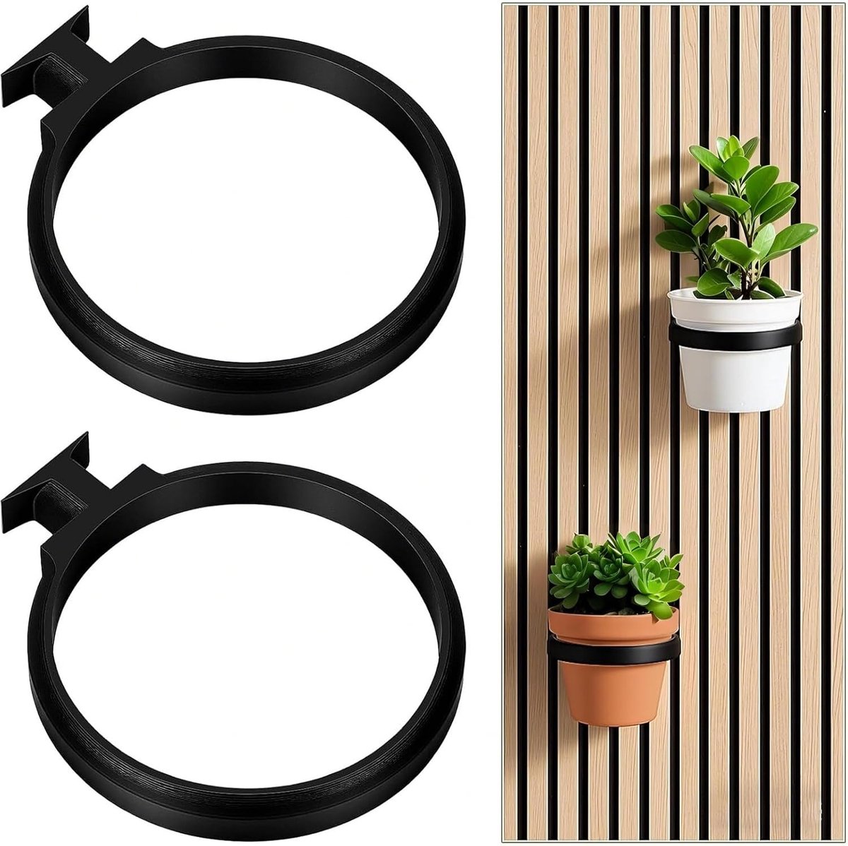 Akoestische platen voor planten, 2 stuks, akoestische panelen accessoires, bloempotstandaard zonder boren, voor - ShopVlot