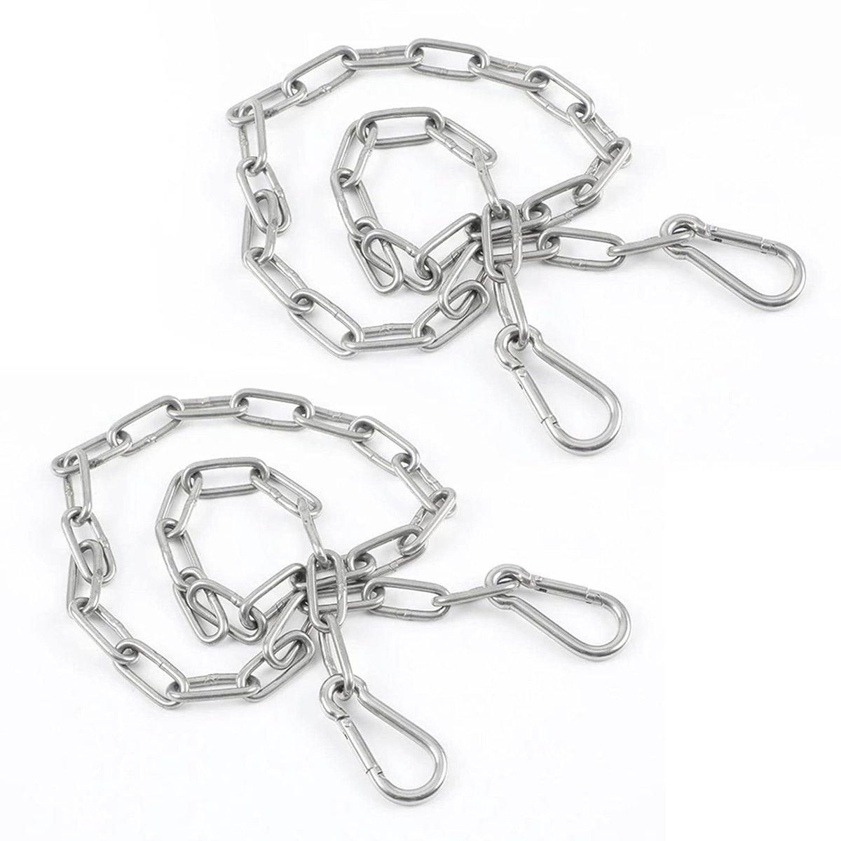 Steel Chain, 1 Metre, Punching Bag Chain, Round Steel Chain, 2 Pcs Stainless Steel Chain, Hanging Chair Chain - ShopVlot