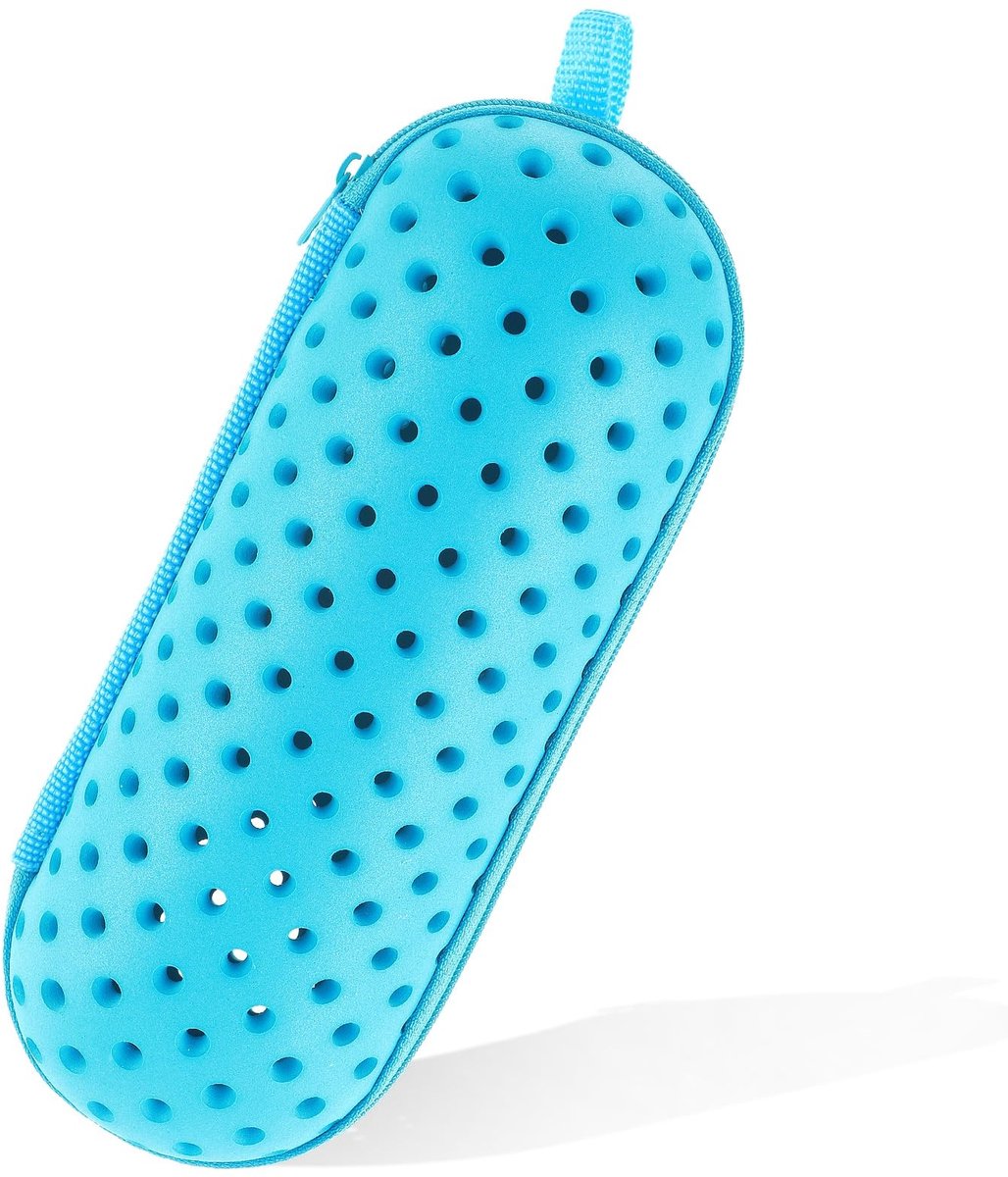 Solidchoice - Hardcase Opbergdoos voor Zwembril met Rits en Afvoergat