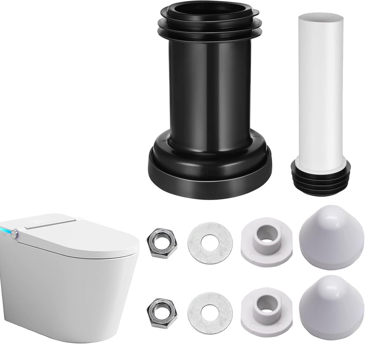 Wandwc-aansluitset 152.426 46.1 - pvc - dubbele afdichting - optimale pasvorm voor hangtoiletten - ShopVlot
