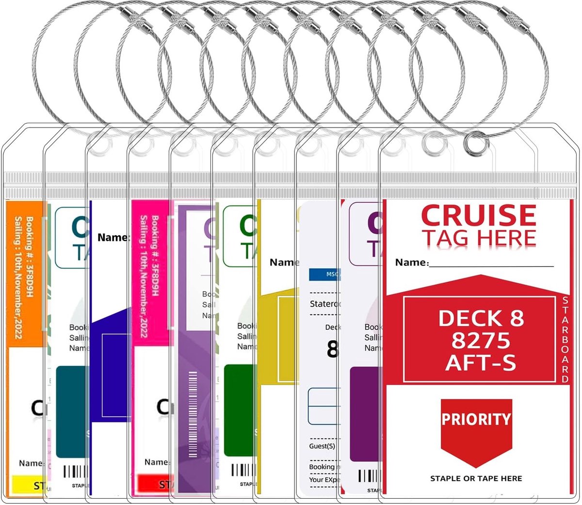 Kofferhangers voor Cruises 19 x 9 cm - 10 Stuks - Duurzaam PVC - Perfect voor Reisidentificatie - ShopVlot