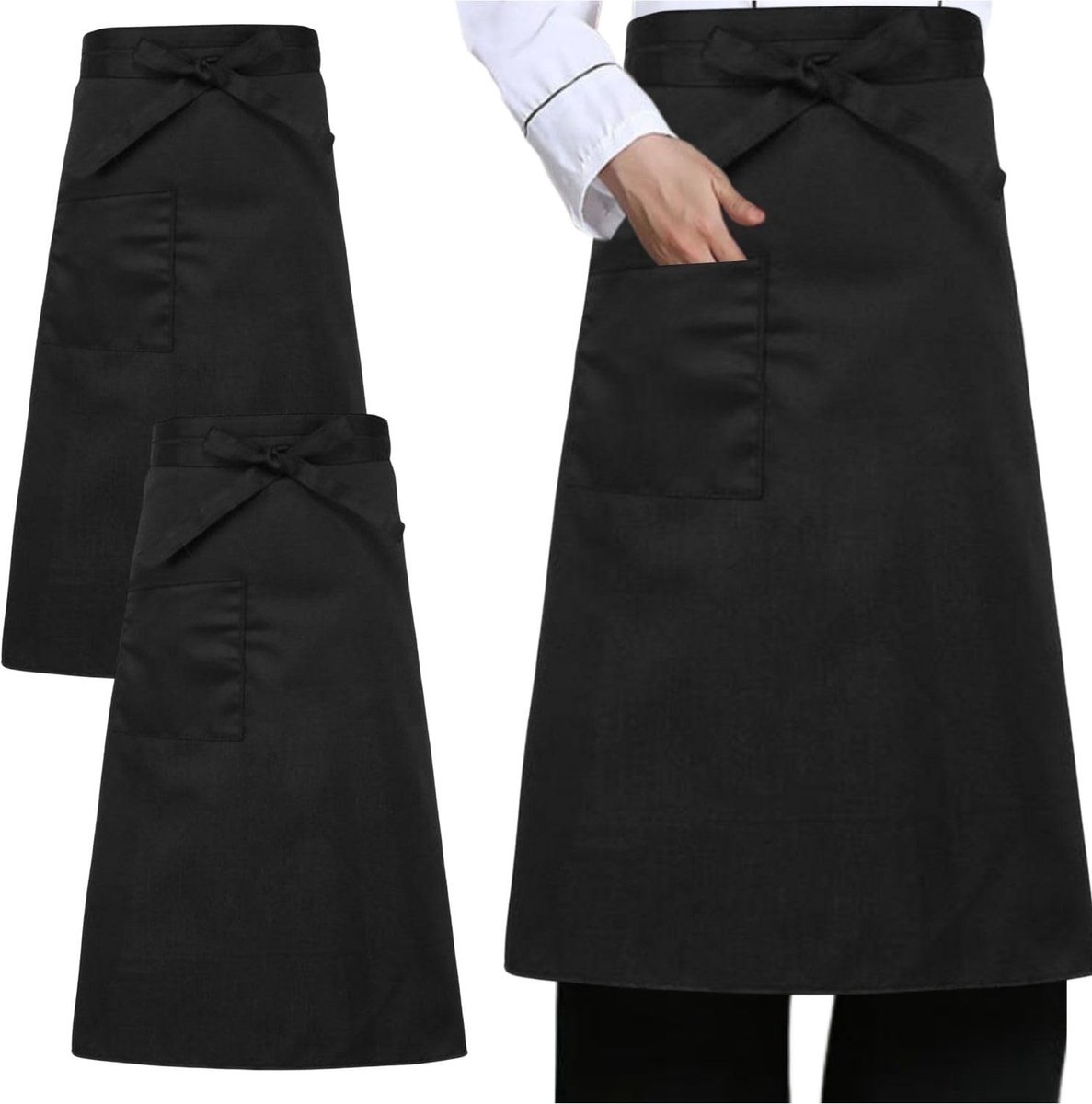 Solidchoice - Professionele Halve Schort van Polyester met Praktische Pocket