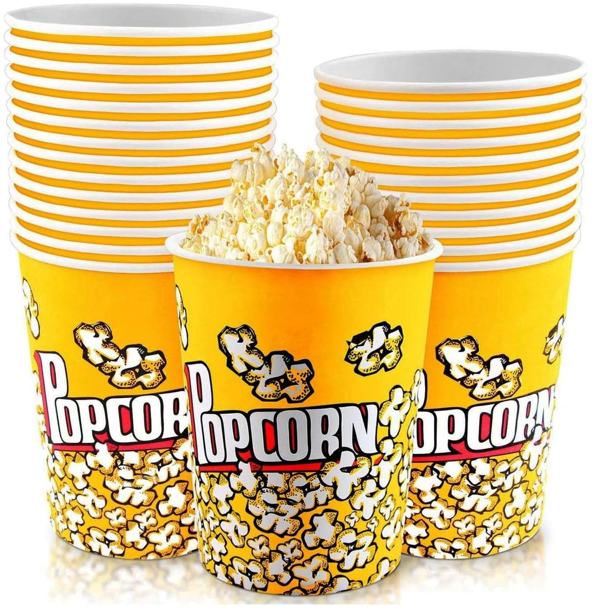 Solidchoice - Set van 25 Popcornzakken voor Feestjes en Evenementen