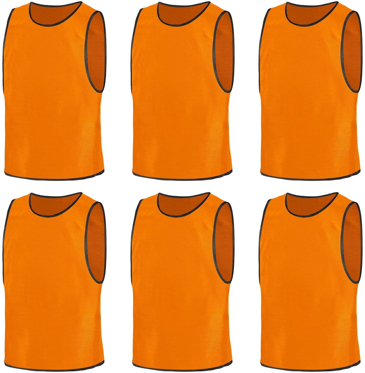 Solidchoice - Set van 6 Ademend Trainingsvesten voor Volwassenen en Kinderen