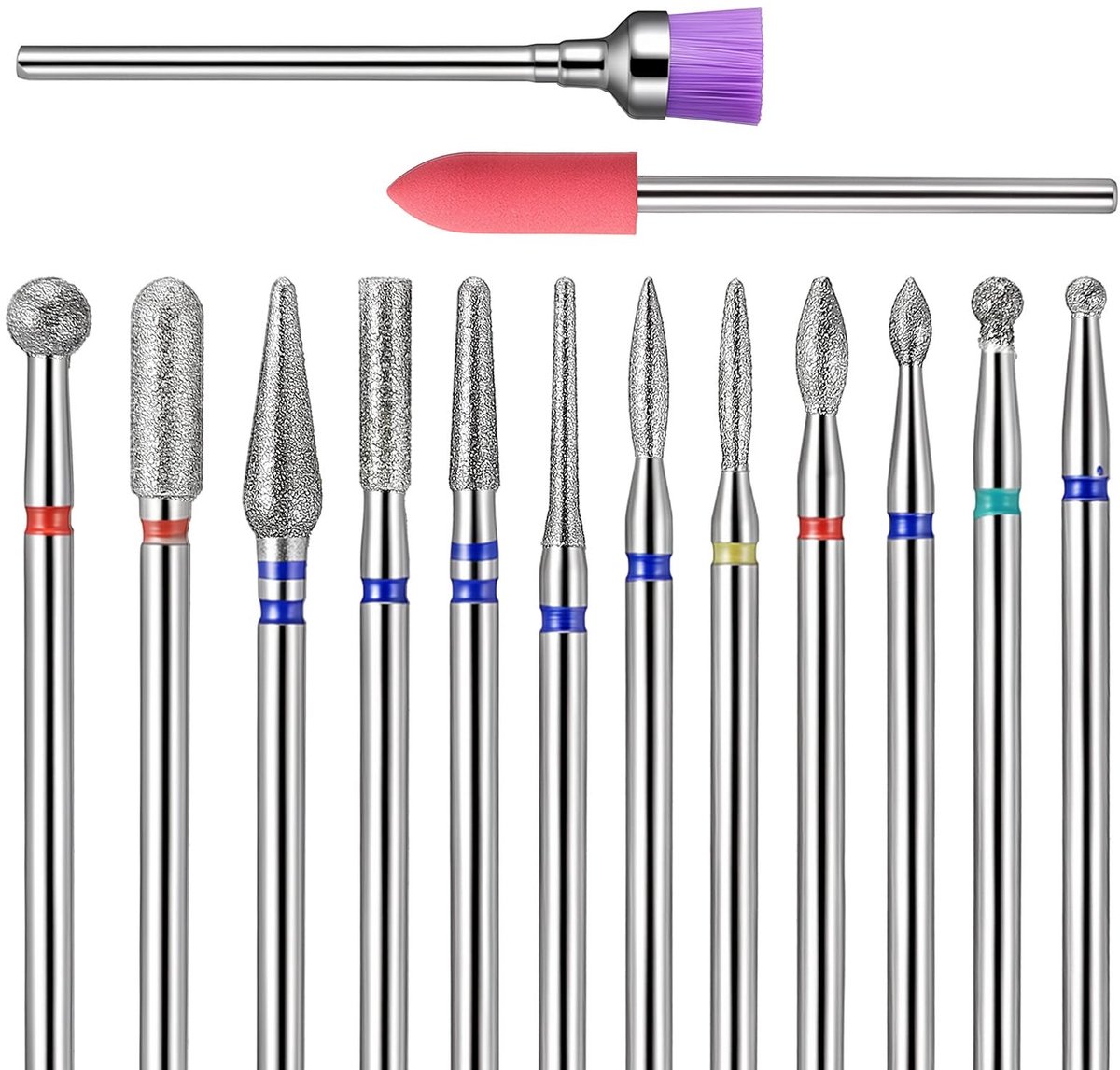 Solidchoice - Nagelfrees Opzetstukken voor Gelnagels - 14 Stuks Zilver